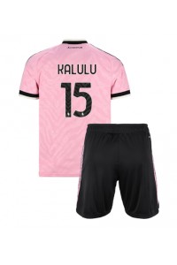 Juventus Pierre Kalulu #15 Babyklær Borte Fotballdrakt til barn 2026-27 Korte ermer (+ Korte bukser)
